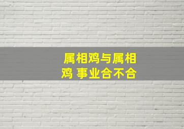 属相鸡与属相鸡 事业合不合